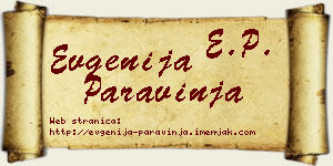 Evgenija Paravinja vizit kartica